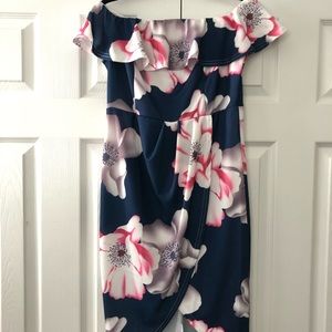 Off the shoulder high-low dress